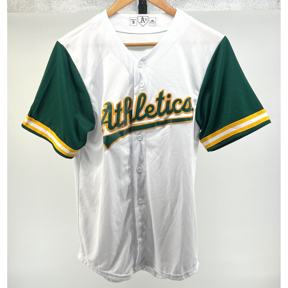 Cotopaxi Oakland Athletics Baseball Jersey White‎ Green Yellow Adult Small 0626